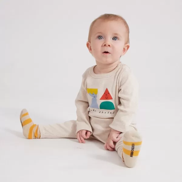 Best Sale Bobo Choses Baby Yellow Stripes Long Socks