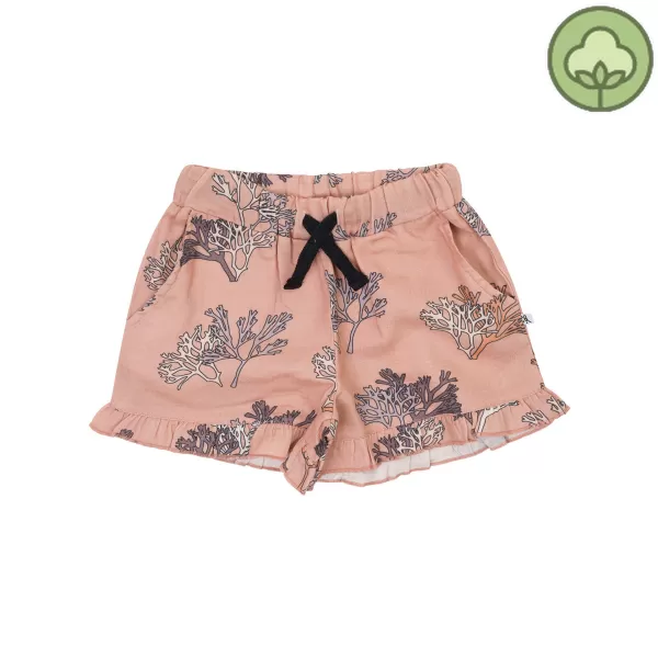 Hot CARLIJNQ Pink Coral - Ruffled Shorts