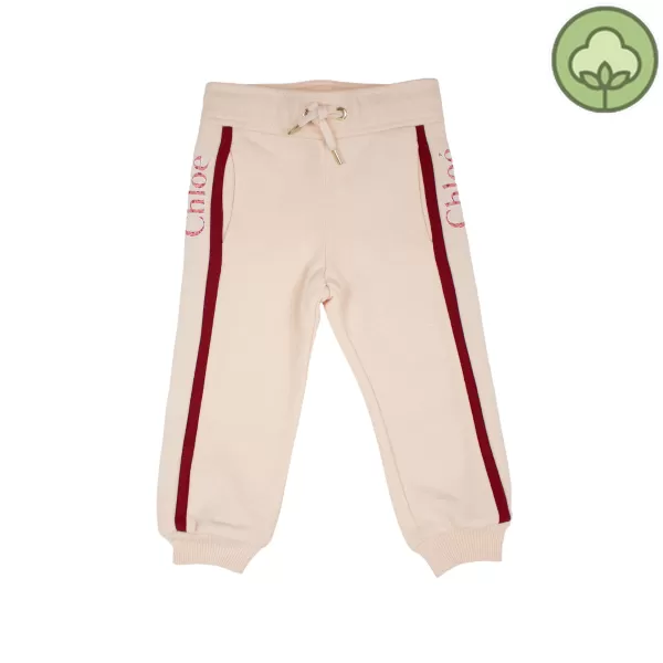 Cheap Chloé Kids Chloe Kids Girls Pink Logo Sweatpants