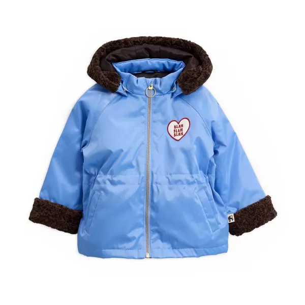 Best Sale Mini Rodini Faux Fur Parka Light Blue