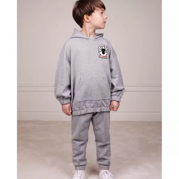 Best Mini Rodini Octopus Kids Hoodie Grey Melange