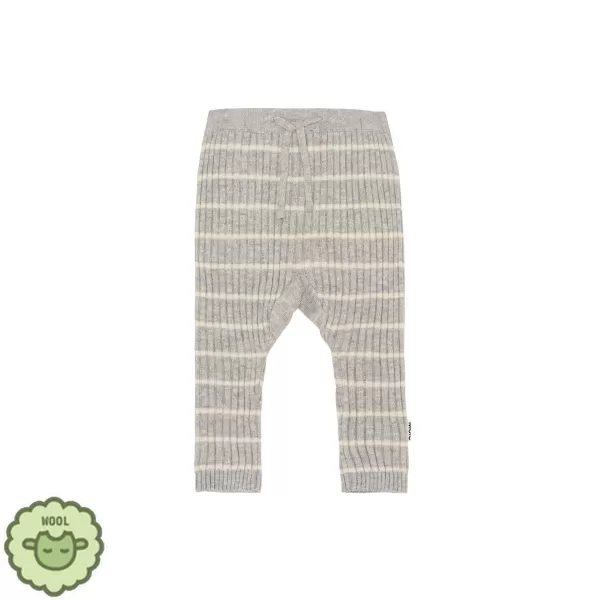 Cheap Molo Kids Sigmund Grey Stripe Baby Knit Leggings