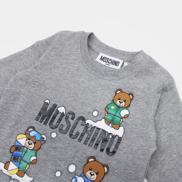 Online Moschino Baby Bear Snow Long Sleeve T Shirt