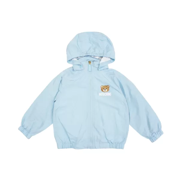 Cheap Moschino Baby Bear Toy Rattle Hooded Jacket Baby Blue