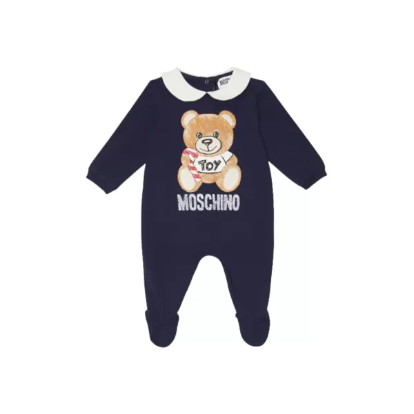 Sale Moschino Baby Large Bear Collar Bodysuit Christmas