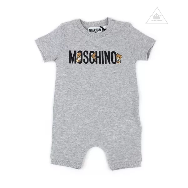 Discount Moschino Baby Romper With Gift Box Grey