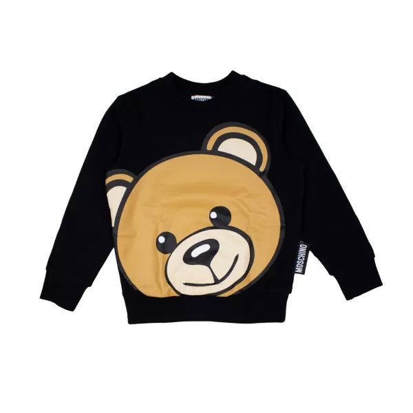 Cheap Moschino Kids Logo Bear Sweatshirt Black