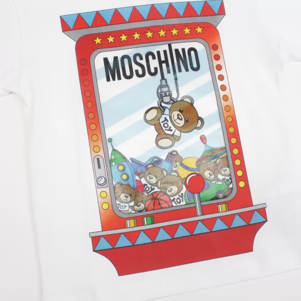 Best Sale Moschino Kids White Cotton Fairground Logo Maxi T-Shirt