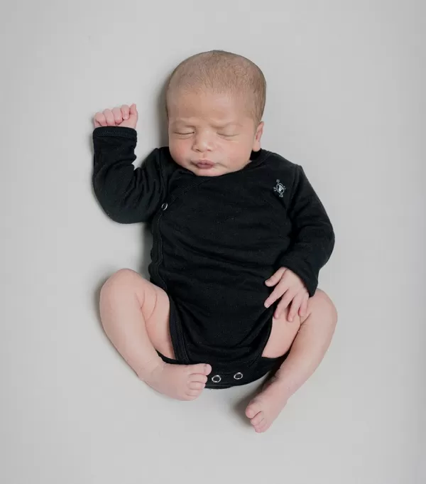 Best Sale Nununu World Baby Soft Envelope Bodysuit Black