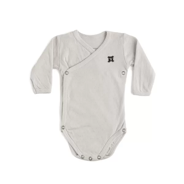 New Nununu World Baby Soft Envelope Bodysuit White