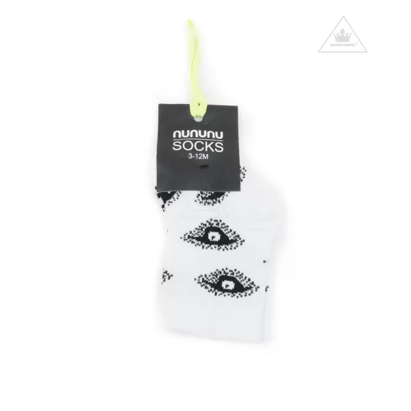 Clearance Nununu World Eye Socks White