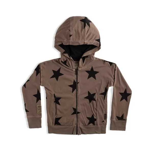 Clearance Nununu World Star Light Zip Hoodie Brown