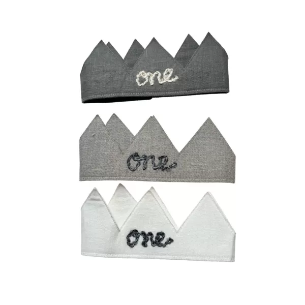 Best Oh Baby! Birthday Crown "One" Linen Hat