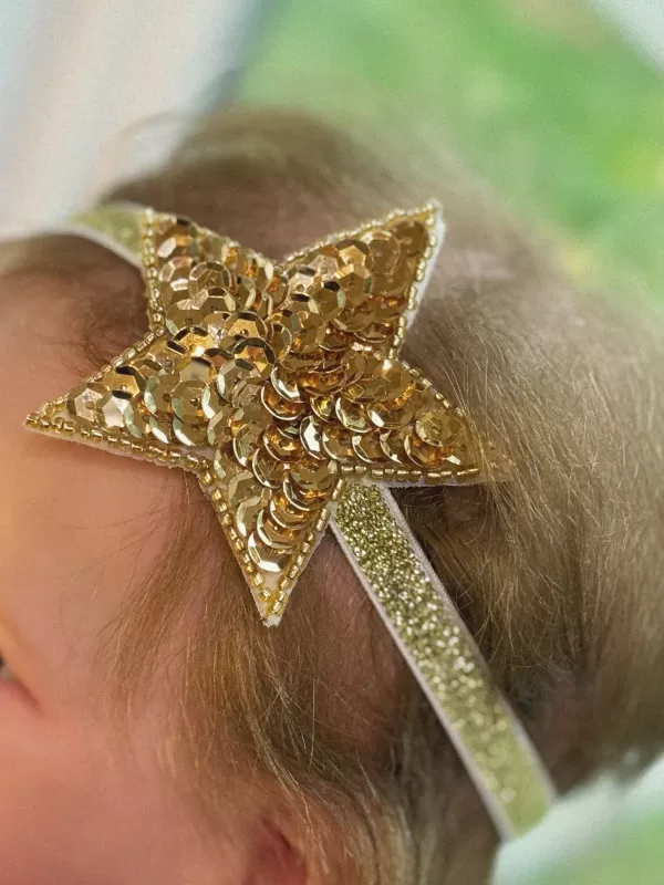 New Oh Baby! Sequin Star Headband