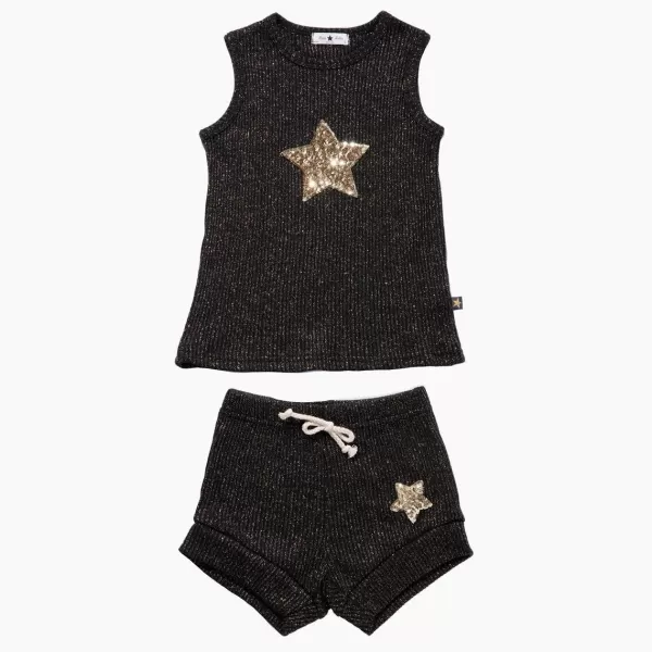 Cheap Petite Hailey Glitter Star Set Black