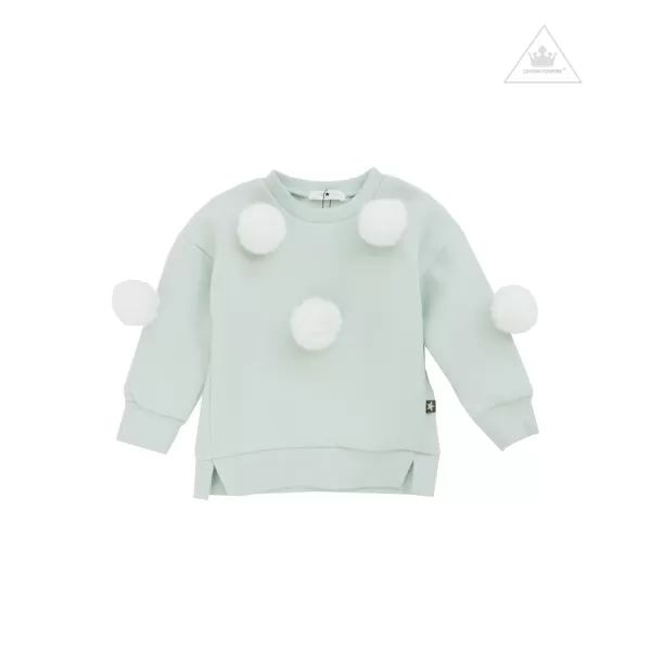 Best Petite Hailey Pompom Sweatshirts Mint * Final Sale