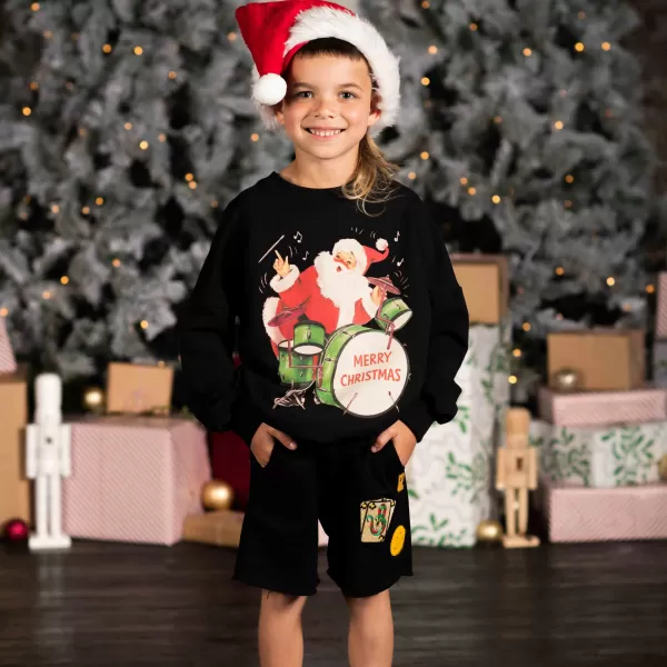 Flash Sale Rock Your Baby Santa Drummer Sweatshirt