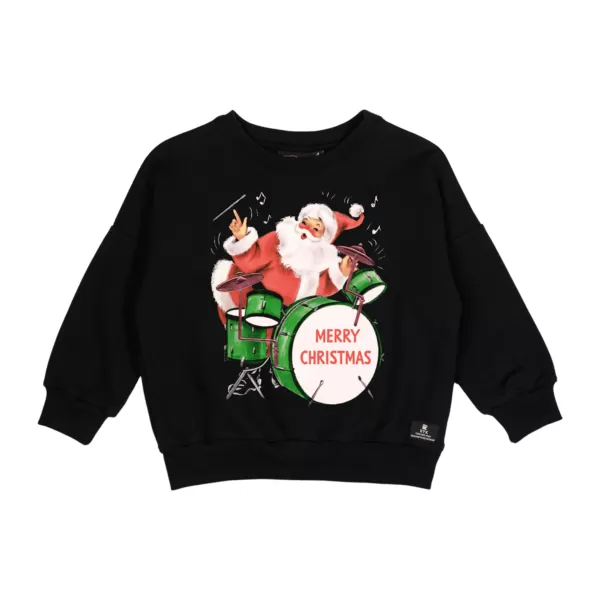 Flash Sale Rock Your Baby Santa Drummer Sweatshirt