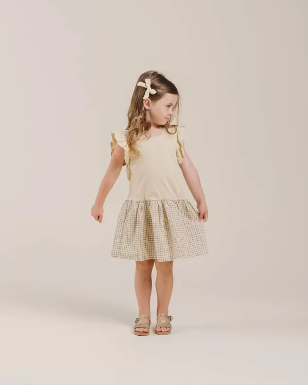 Flash Sale Rylee And Cru Rylee + Cru Grid Coury Dress Butter