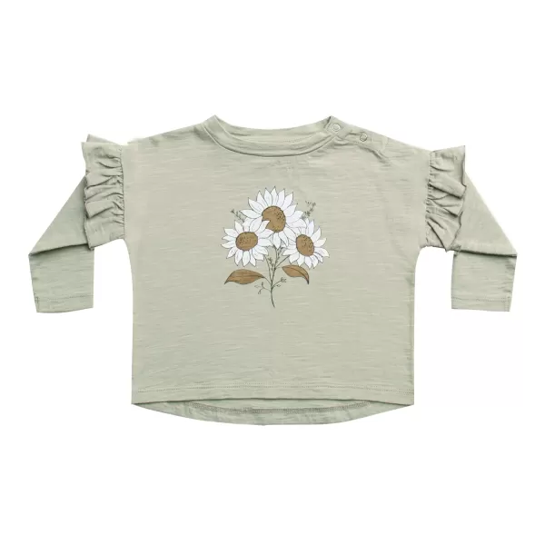 Best Sale Rylee And Cru Ruffle Long Sleeve Tee Bouquet