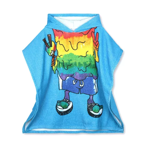 Flash Sale Stella McCarney Kids Stella Mccartney Kids Boy Rainbow Monster Towel Blue