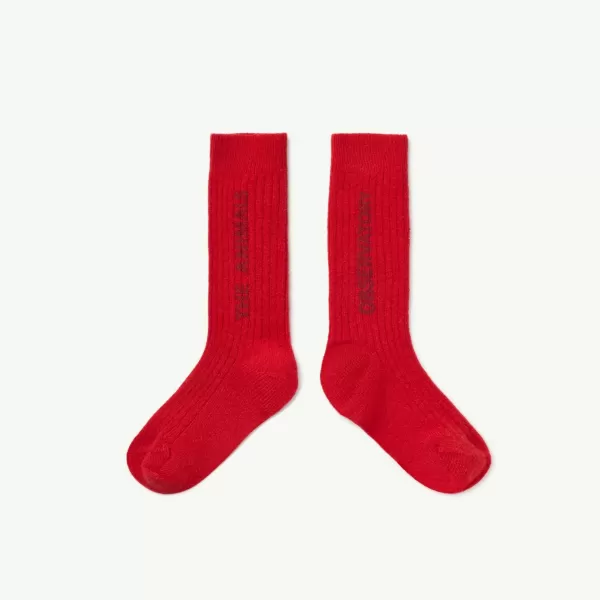 New The Animals Observatory Red Snail Socks