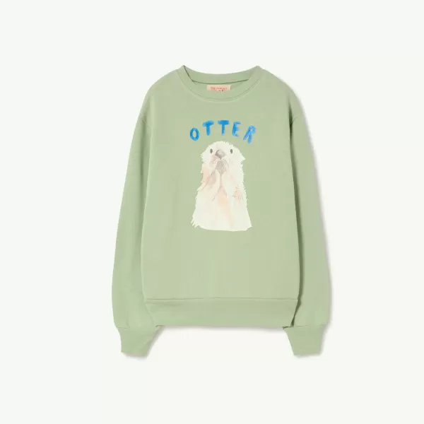 Flash Sale The Animals Observatory Soft Green Bear Sweatshirt