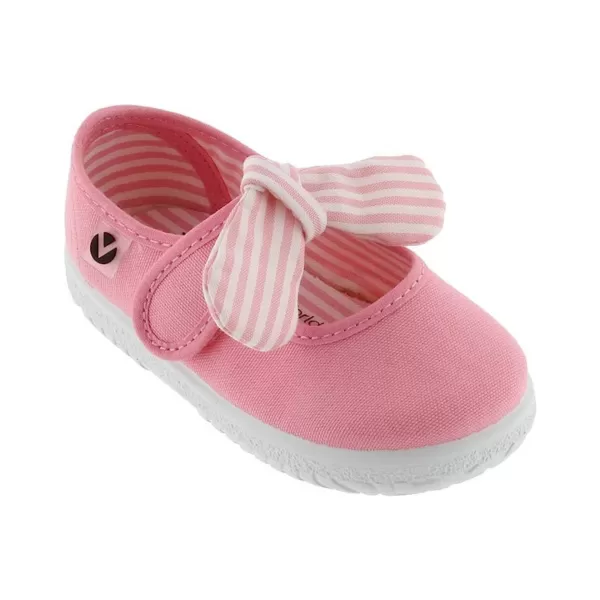 Cheap Victoria Kids Canvas Bow Mary Janes Flamingo