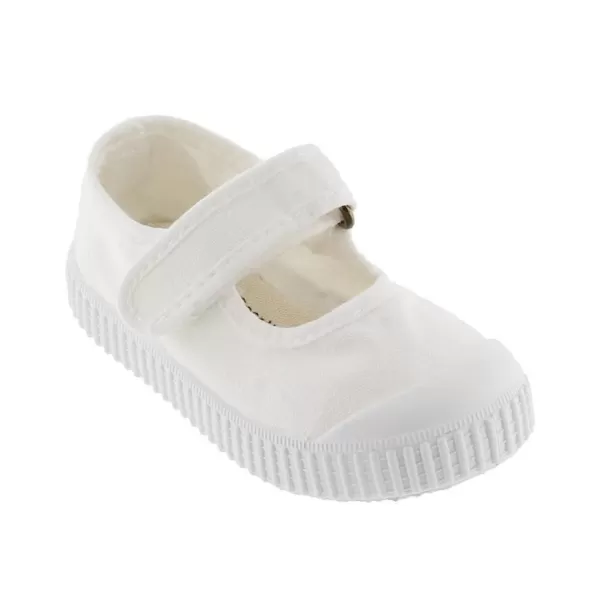 Best Sale Victoria Kids Canvas Mary Janes Blanco