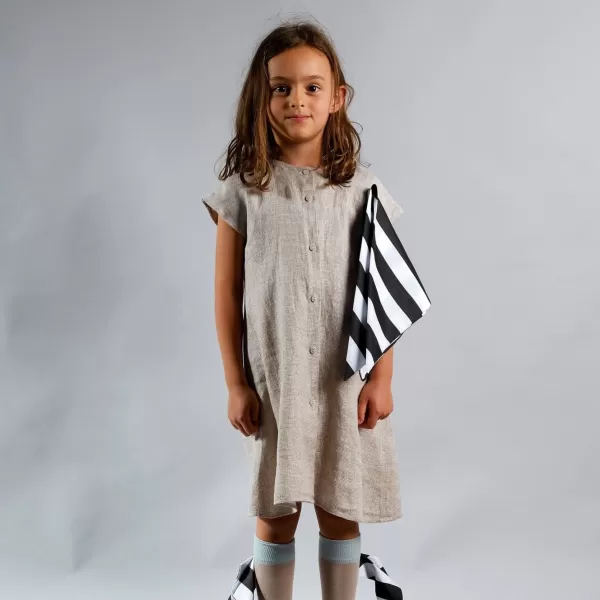 Flash Sale Wolf and Rita Teresa Bege Linen Dress